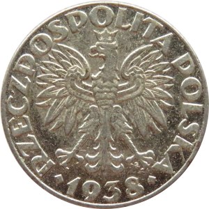 Polska, Generalna Gubernia, 50 groszy 1938, niklowane