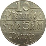 Wolne Miasto Gdańsk, 10 pfennig 1923, Berlin, piękne!