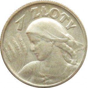 Polska, II RP, Kłosy, 1 złoty 1925, Warszawa