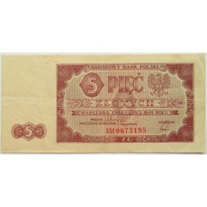 Polska, RP, 5 złotych 1948, seria AM