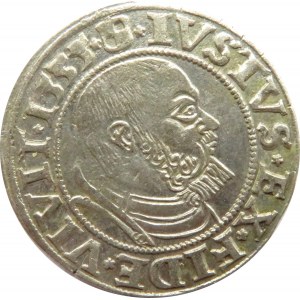 Prusy Książęce, Albrecht, grosz pruski 1535, Królewiec, ładny