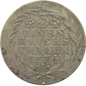 Niemcy, Prusy, Fryderyk, 1/3 talara 1774, Berlin