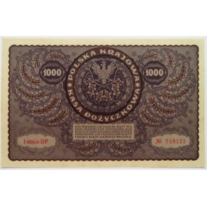 Polska, II RP, 1000 marek 1919, I serja DF - typ 7, UNC