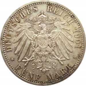 Niemcy, Prusy, Wilhelm II, 5 marek 1901 A, Berlin