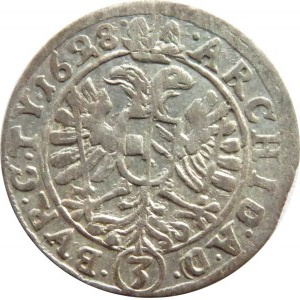 Austria, Ferdynand II, 3 krajcary 1628, Wiedeń