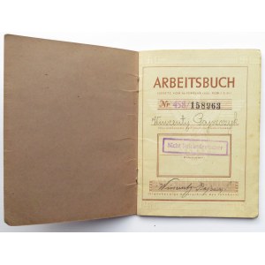 III Rzesza, Arbeitsbuch, książka pracy wydana w latach 1943, Łódź