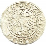 Zygmunt I Stary, półgrosz 1510, Wilno, ogon konia w kształcie S do góry i kropka rozdzielająca cyfry daty
