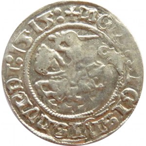 Zygmunt I Stary, półgrosz 1515, Wilno, ładny połyskowy