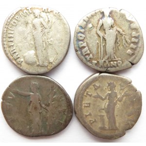 Rzym, Cesarstwo, lot 4 denarów Trajan, Hadrian, Diva Faustyna, Antonius Pius (1)