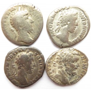 Rzym, Cesarstwo, lot 4 denarów Lucjusz Verus, Kommodus, Marek Aureliusz, S. Sewer (2)
