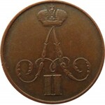 Aleksander II, 1 kopiejka 1855 B.M., Warszawa, ładna