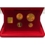 Wielka Brytania, Wyspa Man, zestaw 1/2, 1, 2 i 5 funtów (suwerenów), złoto 2 uncje, UNC