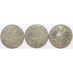 Śląsk, Leopold, lot trzech monet 3 krajcary 1666, Wrocław, końcówka SIL