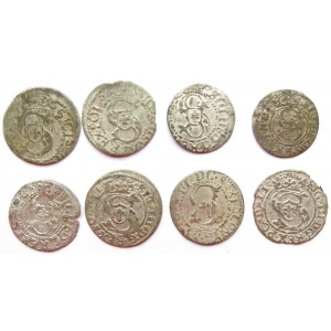 Zygmunt III Waza, lot ośmiu szelągów 1598-1620, Ryga, różne roczniki