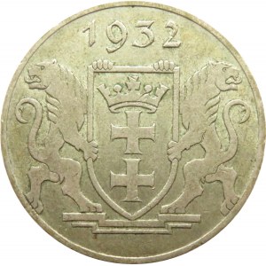 Wolne Miasto Gdańsk, 5 guldenów 1932, Żuraw portowy, Berlin