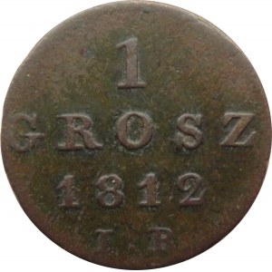 Księstwo Warszawskie, 1 grosz 1812 I.B., Warszawa