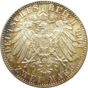 Niemcy, Prusy, 2 marki 1901 A, Berlin, UNC-
