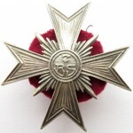 Polska, II RP, odznaka 7 Batalionu Sanitarnego, Poznań, powojenna odbitka w srebrze