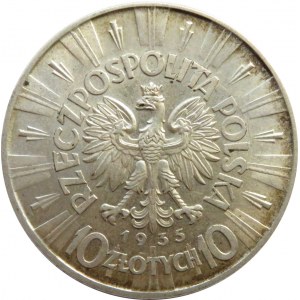 Polska, II RP, Józef Piłsudski, 10 złotych 1935, piękny