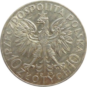 Polska, II RP, Kobieta, 10 złotych 1933, ładne