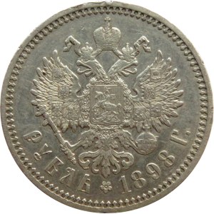 Rosja, Mikołaj II, 1 rubel 1898 AG, Petersburg