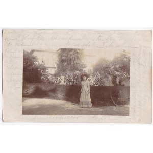 91. Przedwojenna fotografia: Anna Świda, Fiume 1909, adresowana do Olgierda Świdy