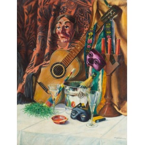 Erich ZABEL, MARTWA NATURA Z GITARĄ, 1930