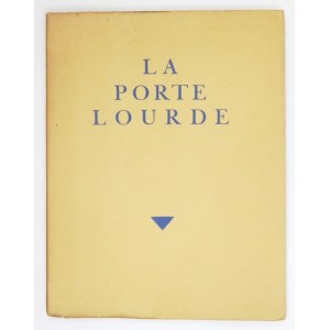 MORAND René - La porte lourde. Poèmes en prose de ... Dessins hors-texte par Eugène Zak. Paris 1929