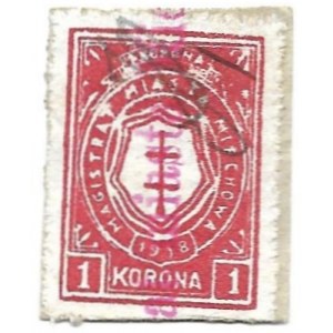 MAGISTRAT miasta Miechowa. 1918. 1 korona