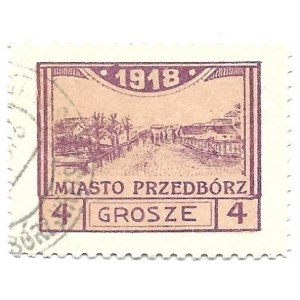 MIASTO Przedbórz. 1918. 4 grosze