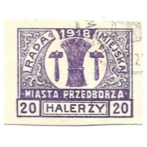 RADA Miejska miasta Przedborza. 1918. 20 halerzy