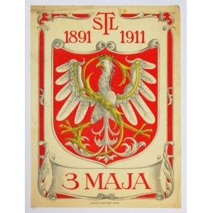 TSL. 1891 1911. 3 Maja. Kraków [1911]. Litografia W. Krzepowski