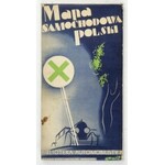 [POLSKA]. Mapa samochodowa Polski. Mapa barwna form. 94,8x86,1 cm