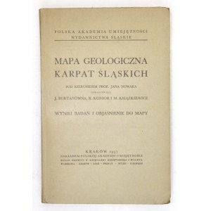 [KARPATY]. Mapa geologiczna Karpat Śląskich. Pod kier. prof. Jana Nowaka opracowali J. Burtanówna, K. Konior i M