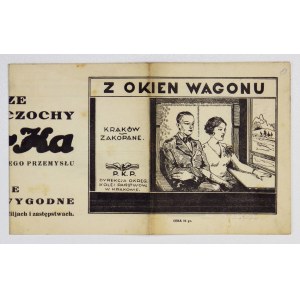 [MAŁOPOLSKA]. Z okien wagonu. Kraków-Zakopane. Panorama form. 13x83,7 cm