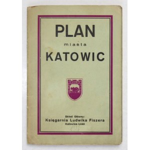 [KATOWICE]. Plan miasta Wielkich Katowic i okolic. Plan barwny form. 54,2x54 cm