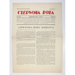 CZERWONA Róża. Warszawa. Red. W. Ipohorski-Lenkiewicz. folio. R. 1 (5), nr 1 (12): V 1938. s. 8