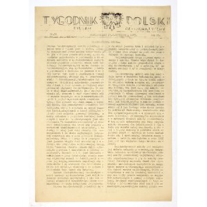 TYGODNIK Polski. Organ Stronnictwa Polskiej Demokracji, R. 2, nr 31: 18 X 1943. s. 3, [1]