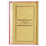 MICKIEWICZ Adam - Ucieczka. Ballada. Warszawa 1832. S. H. Merzbach. 16d, s. 14, [2]. opr. późn. pł. zdob. z zach. okł