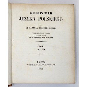 LINDE Samuel Bogumił - Słownik języka polskiego. Wyd. II