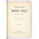 CZAJKOWSKI Michał - Pamiętniki Sadyka Paszy ... Tłum. na polskie A. P. Lwów 1898. Księg. Gubrynowicza & Schmidta. 8, s
