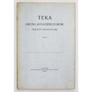 TEKA Grona Konserwatorów. T. 6: Katalog kościoła N. M. Panny w Krakowie. Wydał Edmund Długopolski. 1916. s. [8], 272. brosz