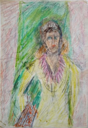 Krystyna Pelletier (1914-2007), Postać kobieca - rysunek dwustronny