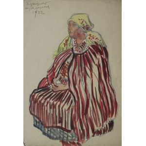 Stefan Mrożewski (1894-1975) Kobieta w stroju ludowym-Góry Świętokrzyskie