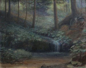 Feliks Kazimierz Wygrzywalski (1903-1966) Strumyk w lesie