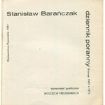 BARAŃCZAK Stanisław - Dziennik poranny