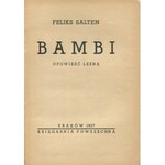 SALTEN Feliks - Bambi. Opowieść leśna. [AUTOGRAF J. Borejszy]