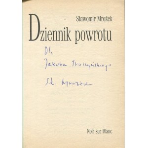 MROŻEK Sławomir - Dziennik powrotu [AUTOGRAF]