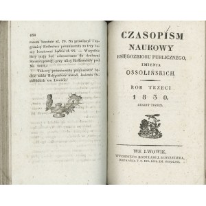 Czasopism naukowy księgozbioru publicznego imienia Ossolińskich (1830)