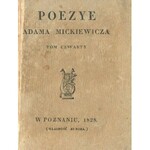 MICKIEWICZ Adam - Poezye. Tom IV. Konrad Wallenrod [1829]